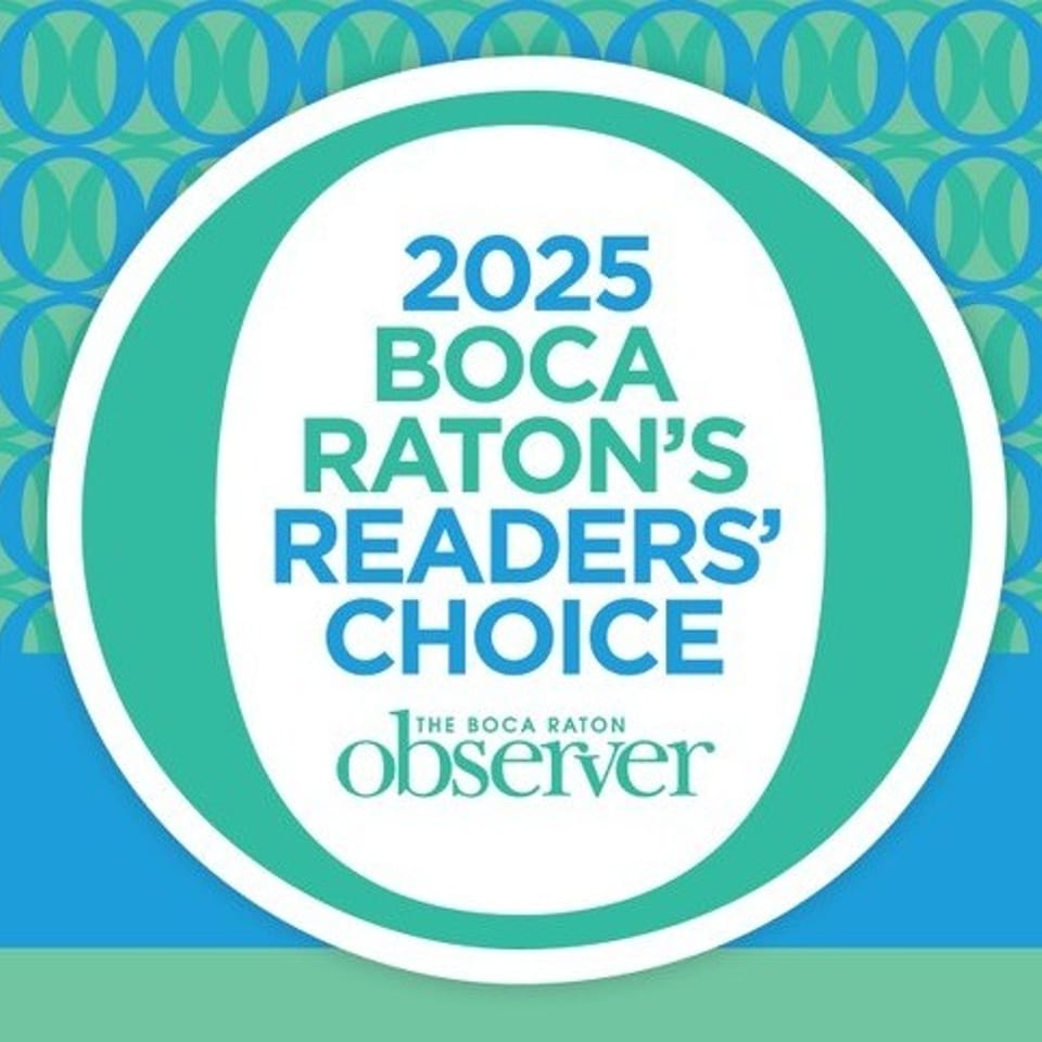 Graphic announcing The Boca Raton Observer’s 2025 Boca Raton Readers’ Choice award.